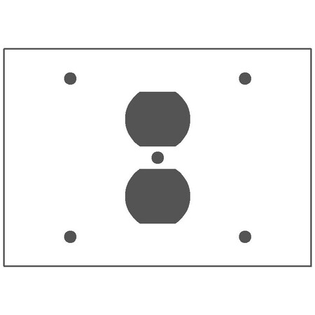 Mulberry Number of Gangs: 3 Steel, Smooth Semi-Gloss Finish, White 86193